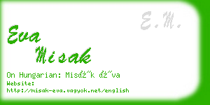 eva misak business card